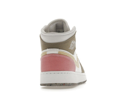 Jordan 1 Mid SE Pastel Vivid Green Grind (GS)