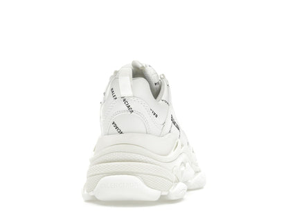 Balenciaga Triple S Allover Logo White (Women's)