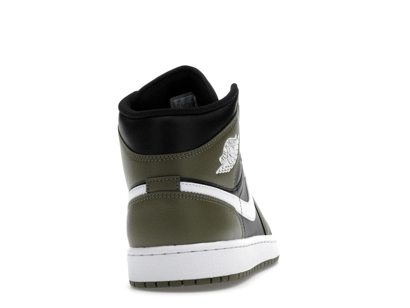 Jordan 1 Mid Black White Olive