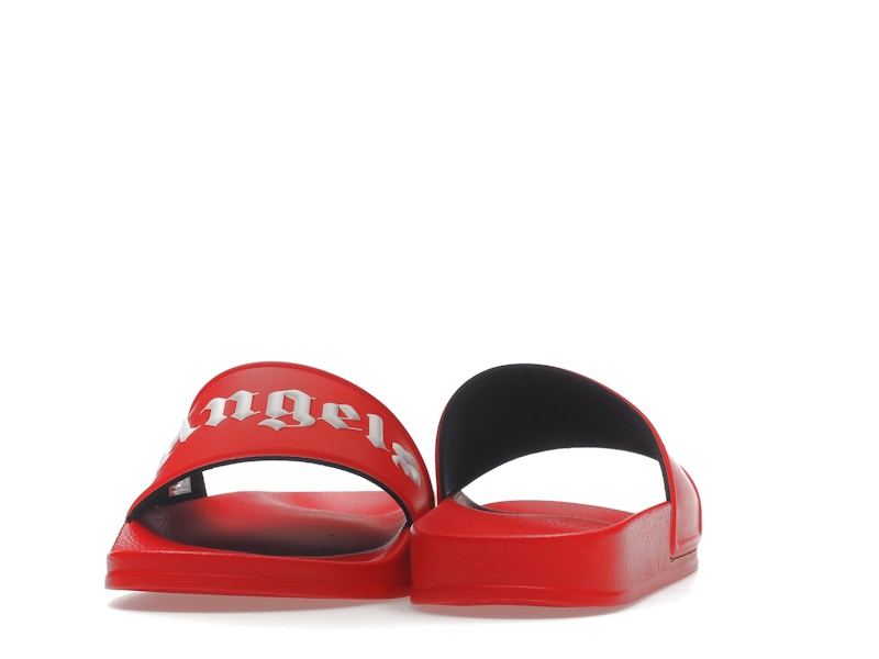 Palm Angels Pool Slides Red White