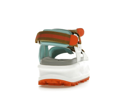 Gucci Colour Block Platform Sandal White Blue Orange (Women's)