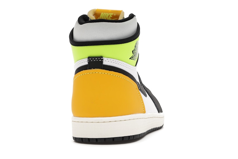 Jordan 1 Retro High White Black Volt University Gold