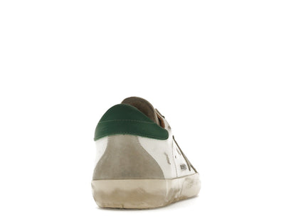 Golden Goose Super-Star White Green Grey Suede Patch