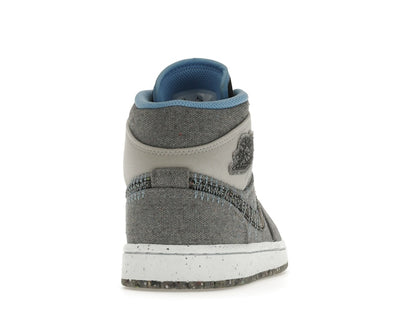 Jordan 1 Mid Crater Grey University Blue
