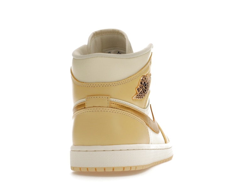 Jordan 1 Mid SE Pale Vanilla Metallic Gold (Women's)