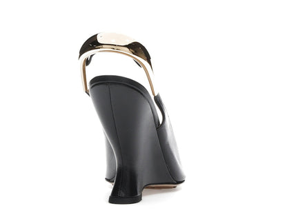 Bottega Veneta Punta Pointed-Toe Slingback Pumps Black (Women's)
