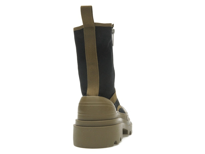Bottega Veneta Lace-Up Boots Black Green