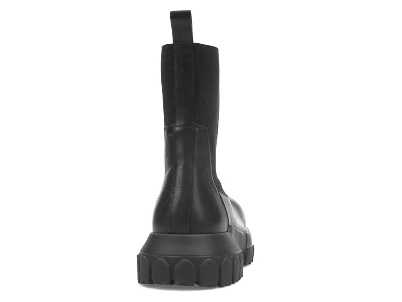 Rick Owens Lido Beatle Bozo Tractor Boots Black