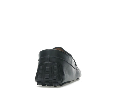 Gucci Ayrton Webbing-Trimmed Horsebit Leather Driver Loafers Black