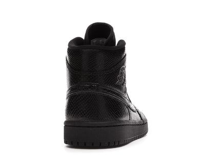 Jordan 1 Mid Black Snakeskin (Women's)