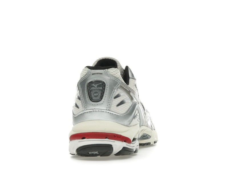 Mizuno Wave Rider 10 White Black Rythmic Red