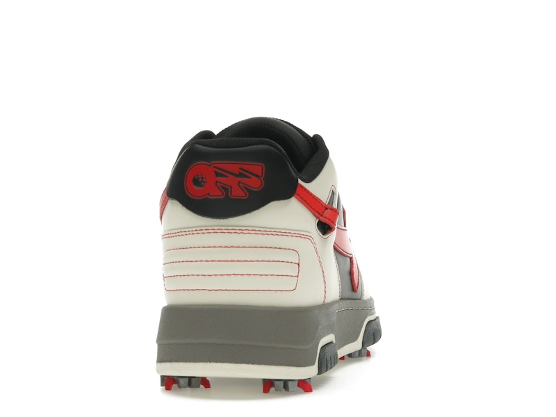 OFF-WHITE Out Of Office OOO Low Tops Golf Paris Hilinski Red Black