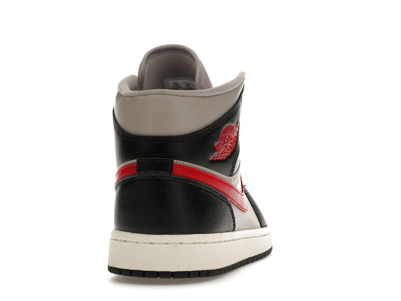 Jordan 1 Mid Black College Grey Gym Red (Women's)