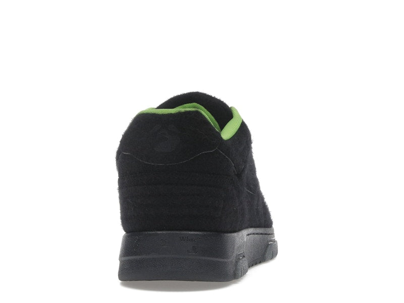OFF-WHITE Out Of Office "OOO" Low Tops Black Green Wool