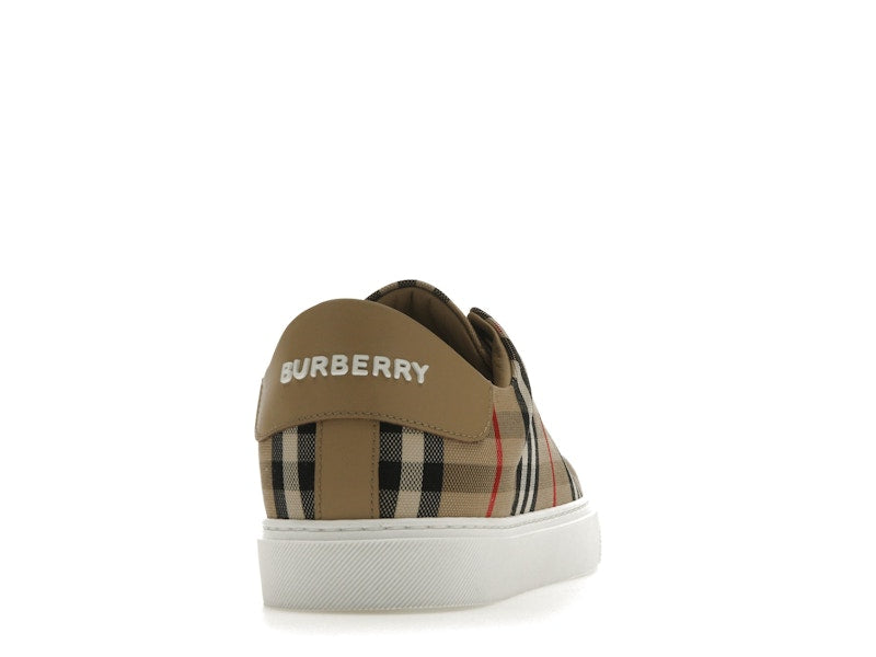 Burberry Vintage Check and Leather Sneakers Archive Beige Check Toe (Women's)