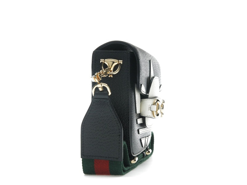 Gucci x adidas Horsebit 1955 Shoulder Bag Black/White