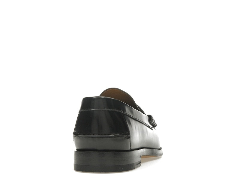 Gucci Tassel GG Canvas Loafers Black Ebony