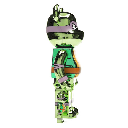 Bearbrick x Teenage Mutant Ninja Turtles Donatello 100% & 400% Set Chrome Ver.