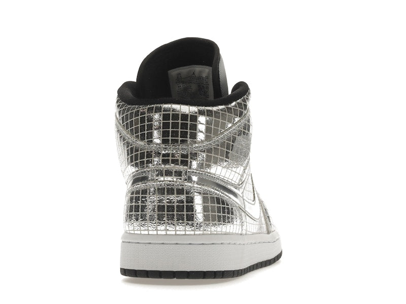 Jordan 1 Mid SE Disco Metallic Silver (Women's)
