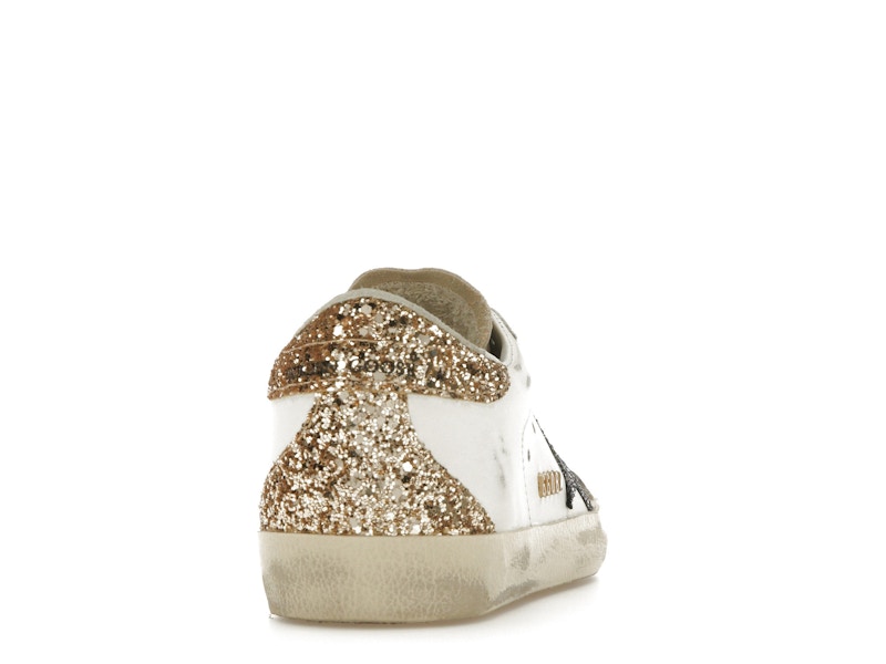 Golden Goose Super-Star White Silver Gold Glitter (Women's)