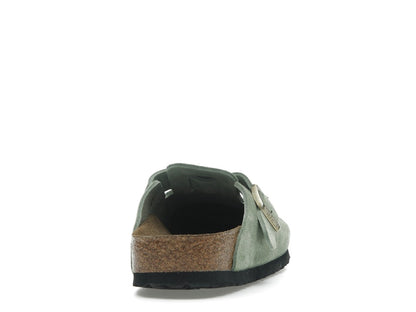 Birkenstock Boston Soft Footbed Suede Green Tea (Narrow Fit)