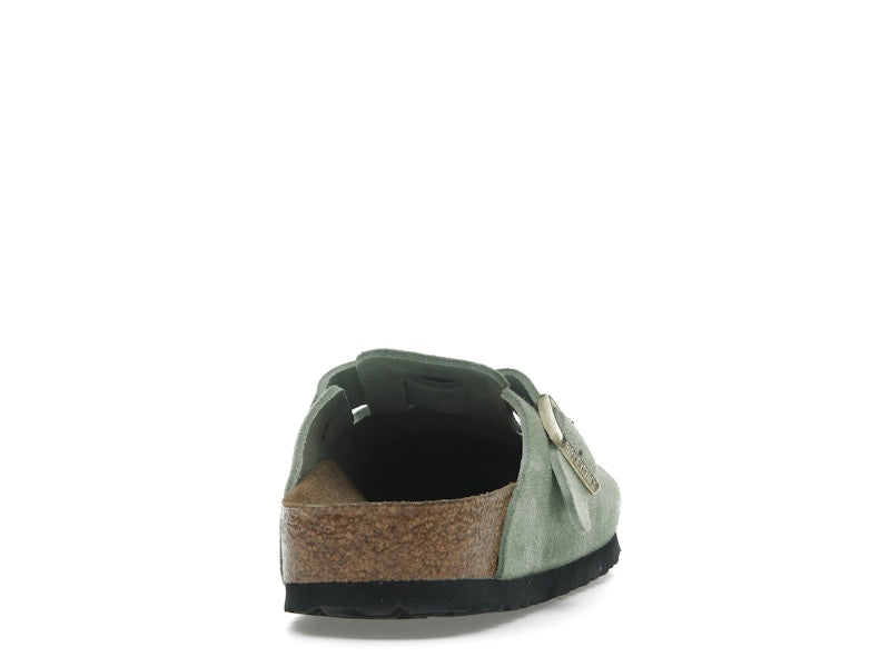 Birkenstock Boston Soft Footbed Suede Green Tea (Narrow Fit)