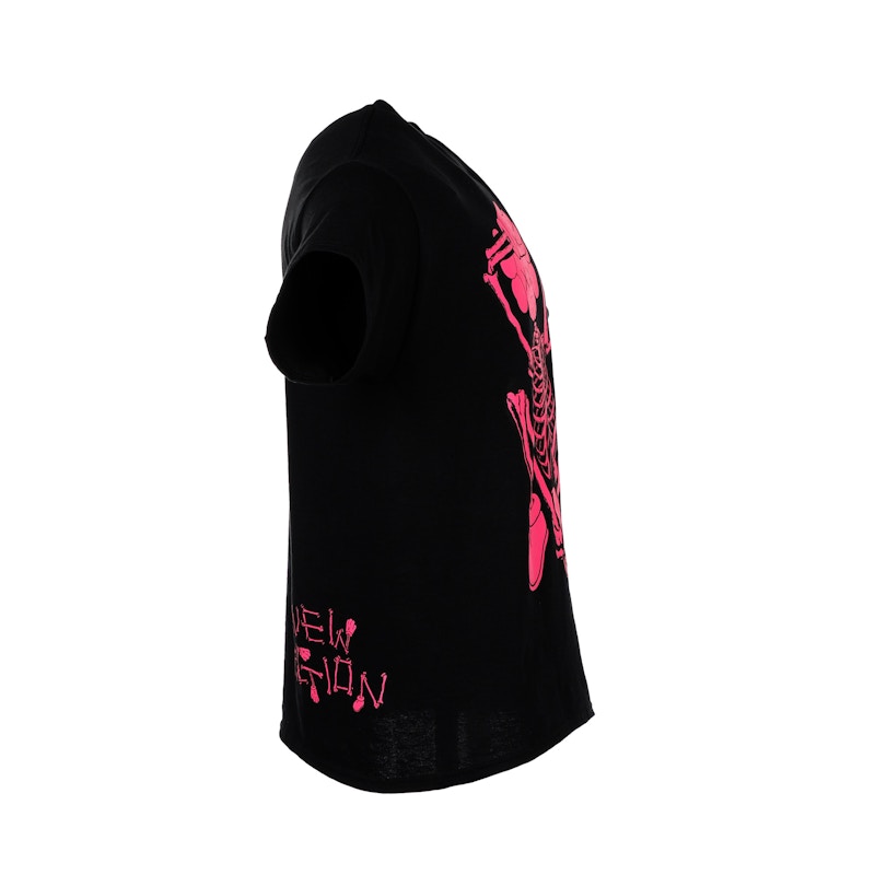 KAWS SKELETON NEW FICTION T-shirt Pink