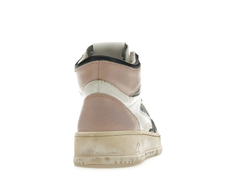 Autry Medalist Leather Mid Super Vintage White Pink Black (Women's)