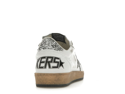 Golden Goose Ball Star White Silver Glitter (Women's)