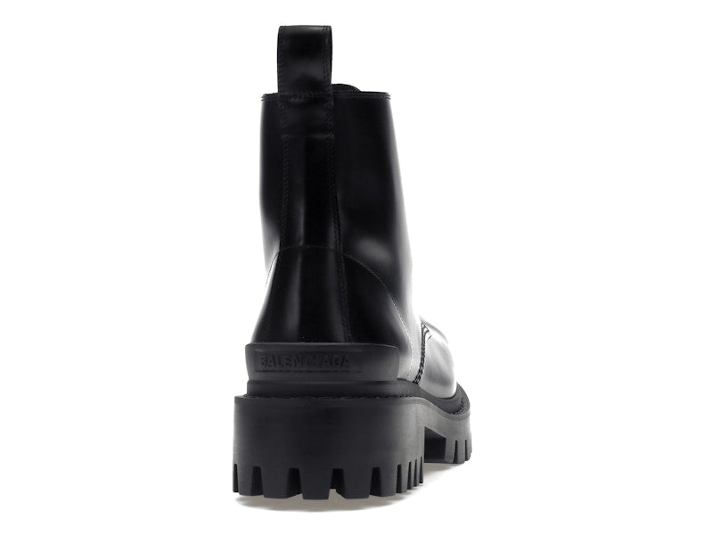 Balenciaga Strike 20mm Lace Up Boot Black