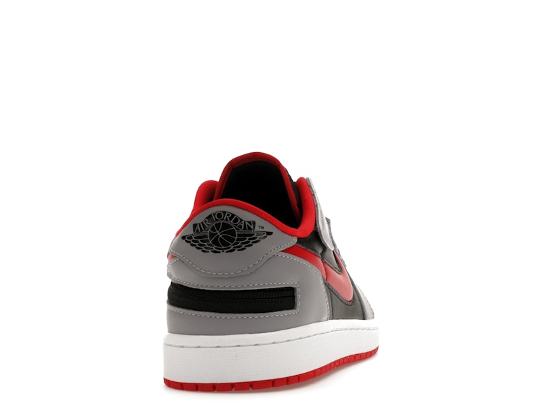Jordan 1 Low Flyease Fire Red Cement Grey