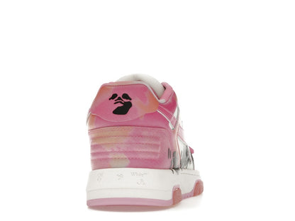 OFF-WHITE Out Of Office OOO "For Walking" Low Tops Pink Tie Dye