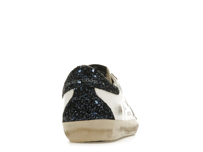Golden Goose Super-Star White Blue Glitter (Women's)