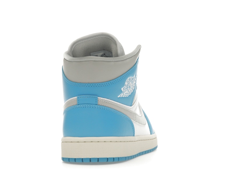 Jordan 1 Mid Dark Powder Blue White Sail Neutral Grey (Women's)