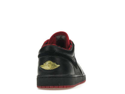 Jordan 1 Retro Low Black Metallic Silver Varsity Red