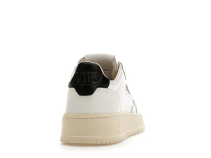 Autry Medalist Leather Low White Black Tab (Women's)