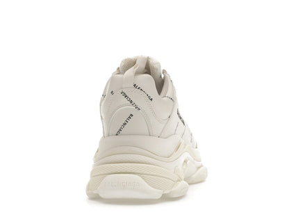 Balenciaga Triple S Allover Logo White