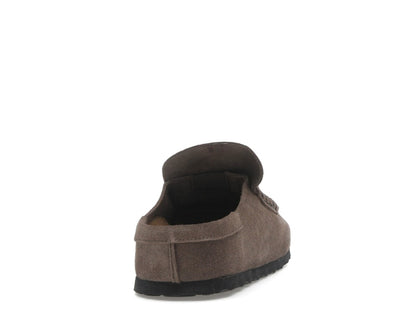 Birkenstock Naples Wrapped Suede Leather Concrete Grey