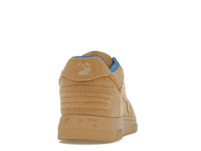 OFF-WHITE Out Of Office OOO Low Tops Camel Blue Wool