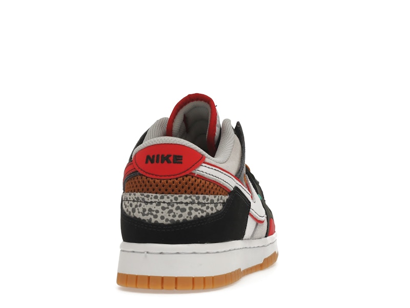 Nike Dunk Low Scrap Black Grey University Red