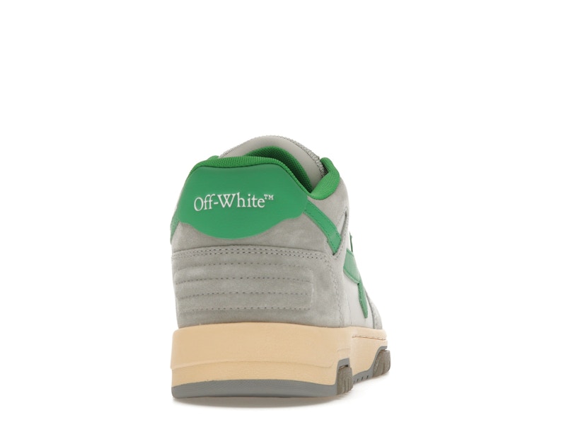 OFF-WHITE Out Of Office OOO Low Tops Light Grey Green