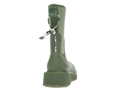 OFF-WHITE Zip-tie Rain Boots Green (Women's)