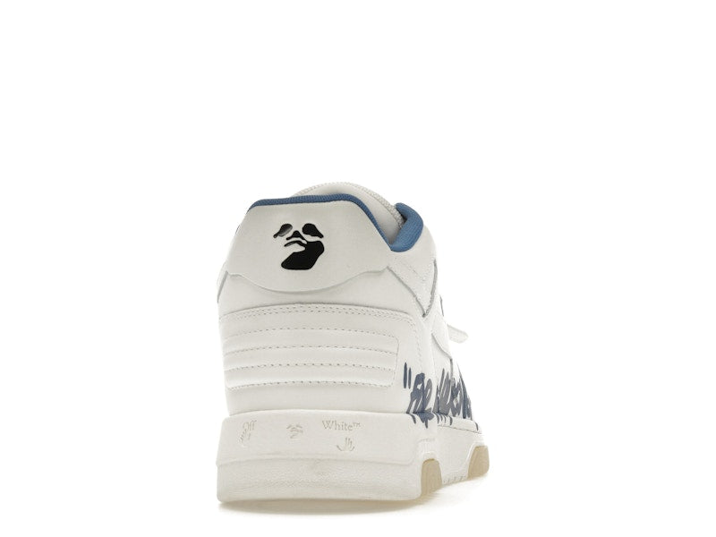 OFF-WHITE Out Of Office "OOO" Low Tops For Walking White White Dark Blue SS22