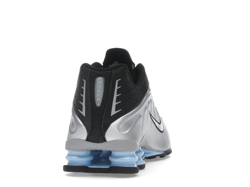 Nike Shox R4 Metallic Silver Black Psychic Blue