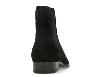Saint Laurent Wyatt Chelsea Boot Black Suede