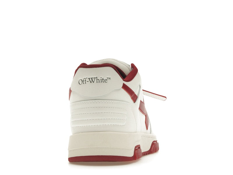 OFF-WHITE Out Of Office OOO Low Tops White Red White Tag