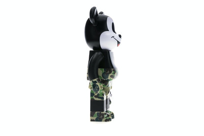 Bearbrick BAPE Mickey Mouse 100% & 400% Set Black/Green Camo