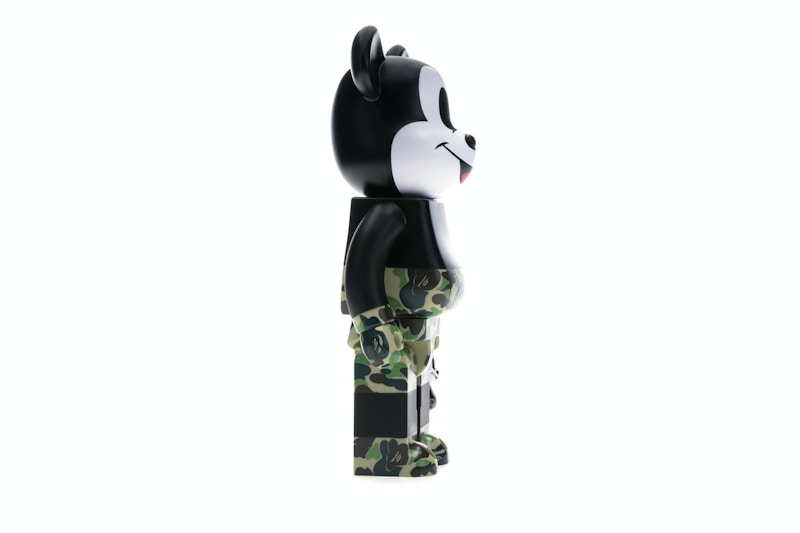 Bearbrick BAPE Mickey Mouse 100% & 400% Set Black/Green Camo