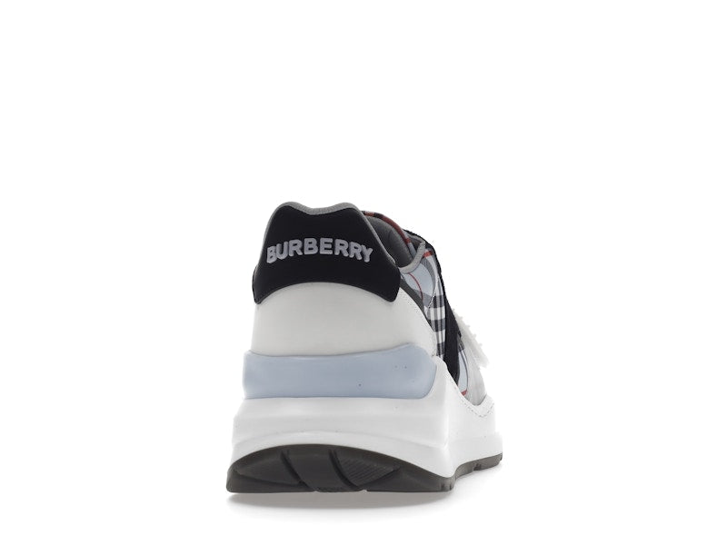Burberry Ramsey Haymarket Check Print Light Blue White Black