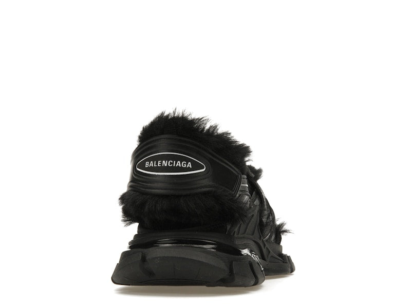 Balenciaga Track Sandal Fake Fur Black